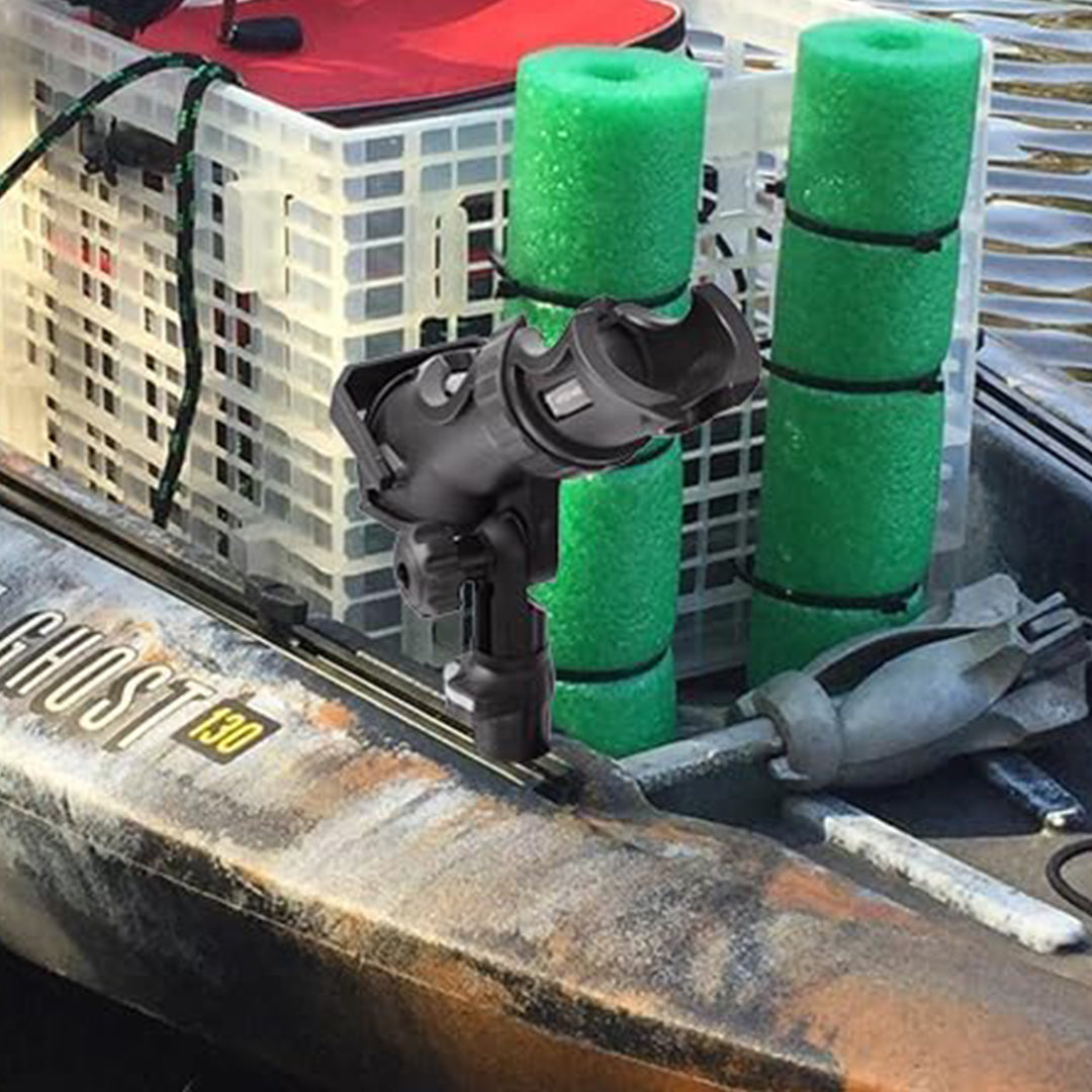 HITORHIKE 360° Mini Track Mount Fishing Rod Holder 1 PC