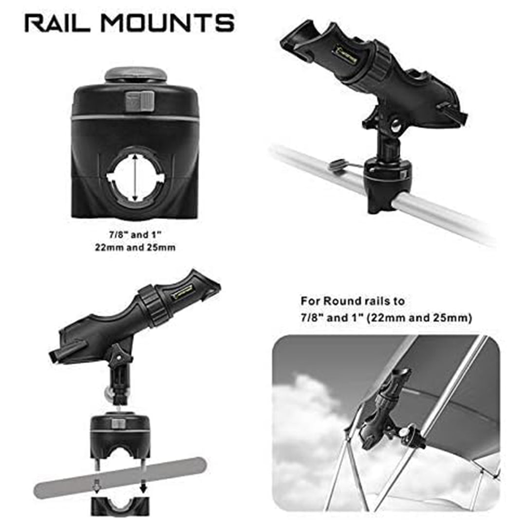 HITORHIKE Boat Fishing Accessories Round Rail Mounting Adapter