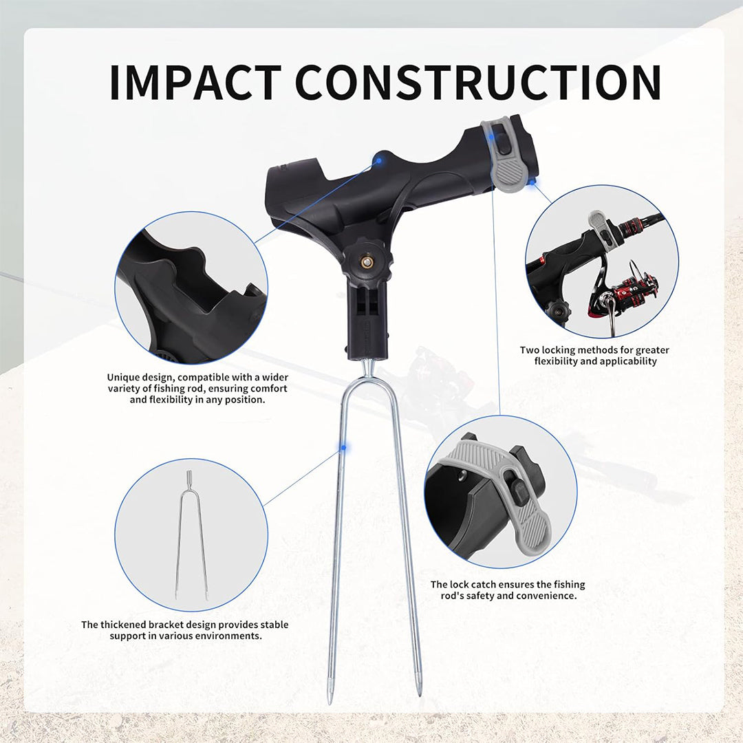 HITORHIKE Pro Fishing Rod Holder 2 PCS(Simple Style)