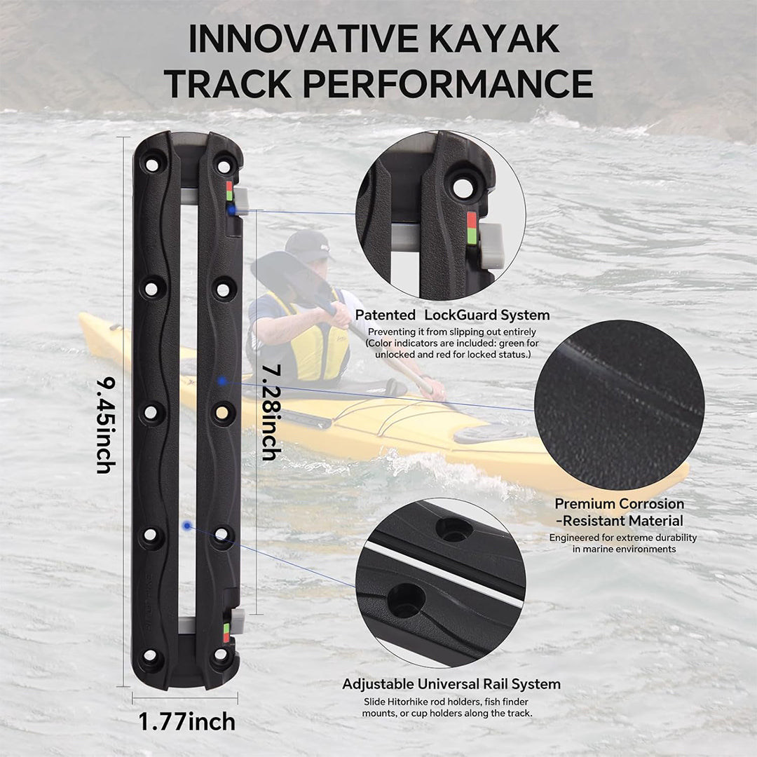 HITORHIKE Pro Kayak Fishing Track with Manual Lock 4 PCS