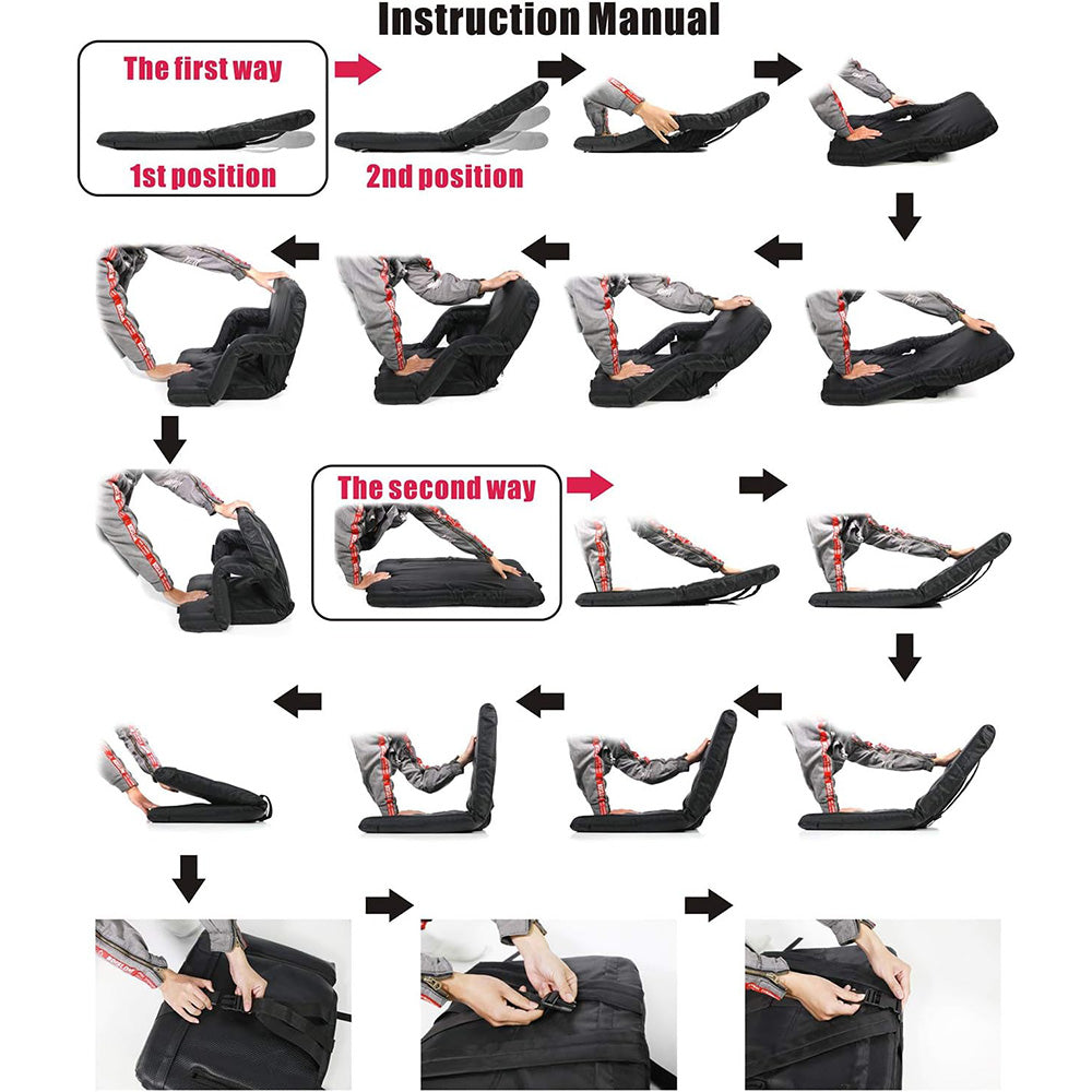 HITORHIKE Stadium Seat for Bleachers or Benches Portable Reclining Foldable Type Stadium Seat Chair with Padded Cushion Chair Back and Armrest Support