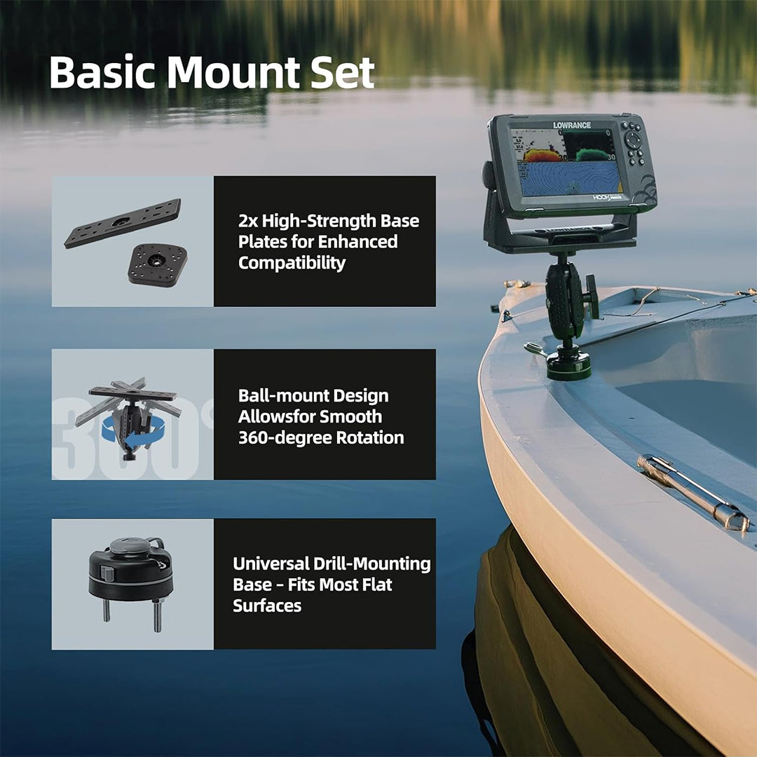 HITORHIKE Universal Fish Finder Basic Mount Set for Kayak