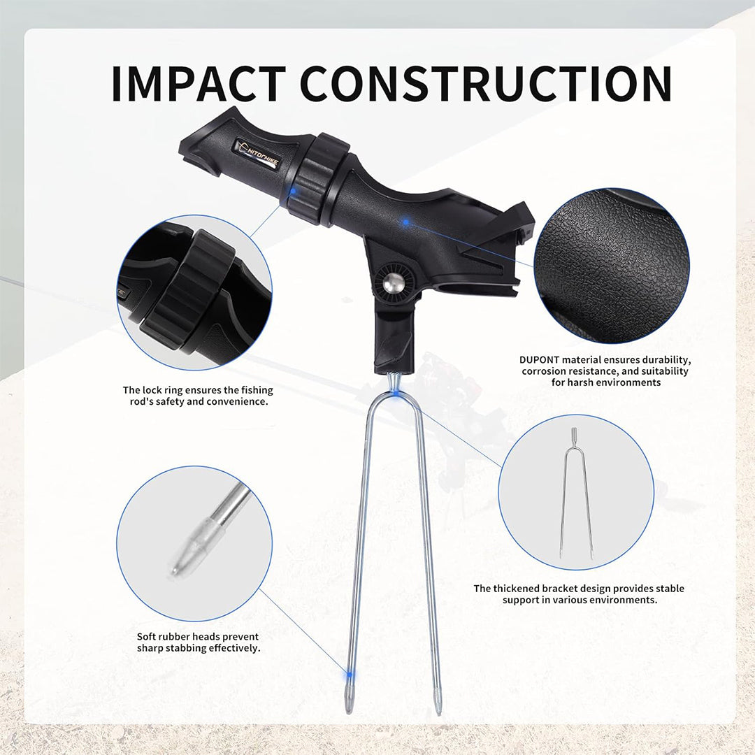 HITORHIKE Pro Fishing Rod Holder 2 PCS(Regular Style)