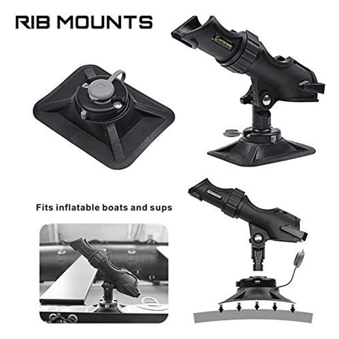 HITORHIKE Fishing Rod Holder Universal Fit Kit Allows for 360-degree Adjustment Kayak Fishing Boat Powerlock Rod Holder