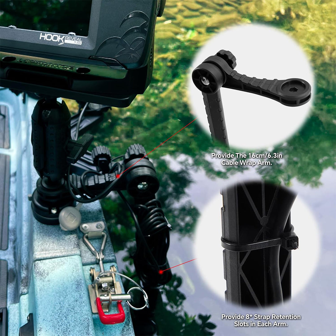 HITORHIKE Universal Fish Finder Basic Mount Pro Set for Kayak(with Arms)