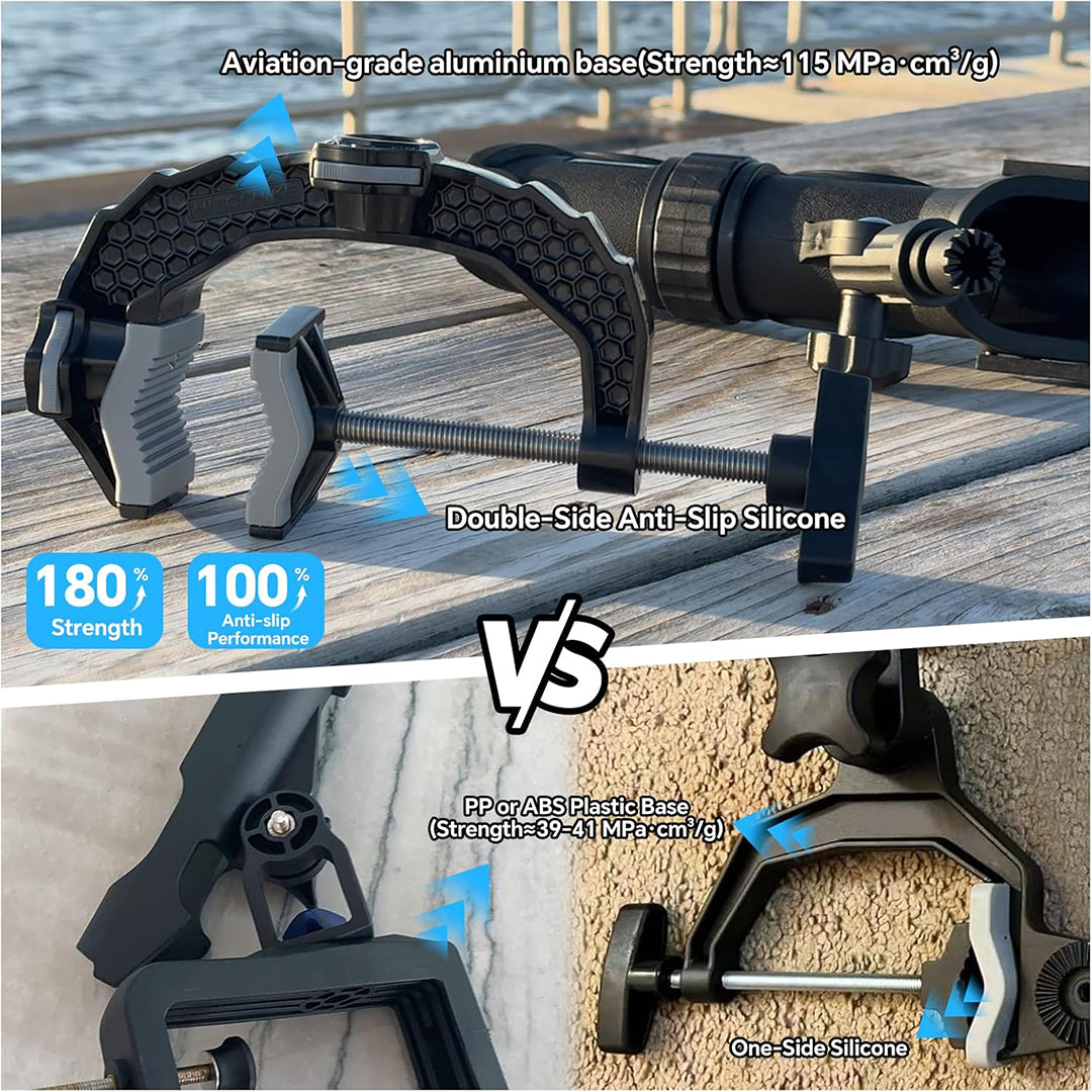 HITORHIKE Fishing Rod Holder with Aluminum Alloy Base 1 PC