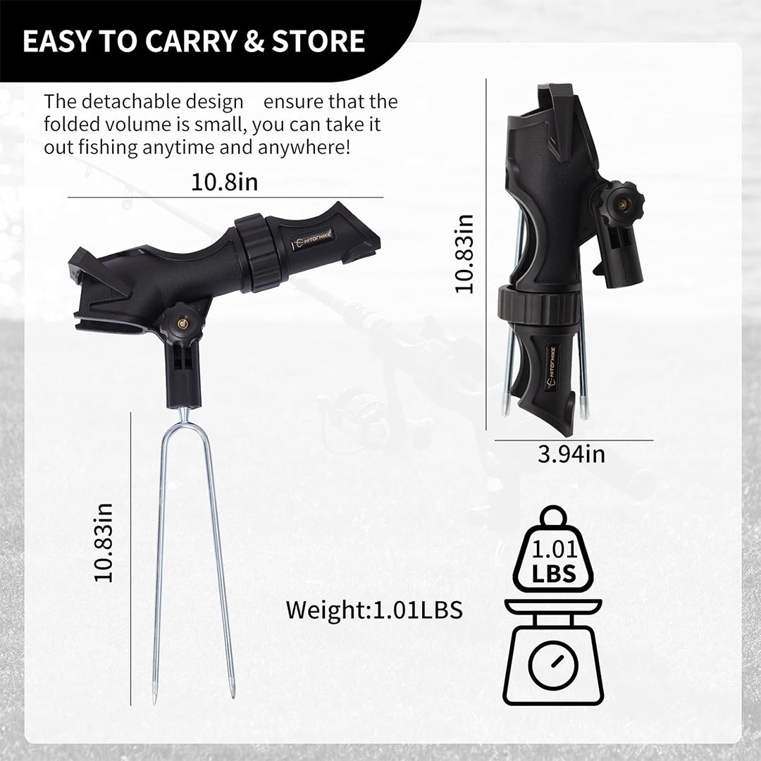 HITORHIKE Pro Fishing Rod Holder 2 PCS(Regular Style)