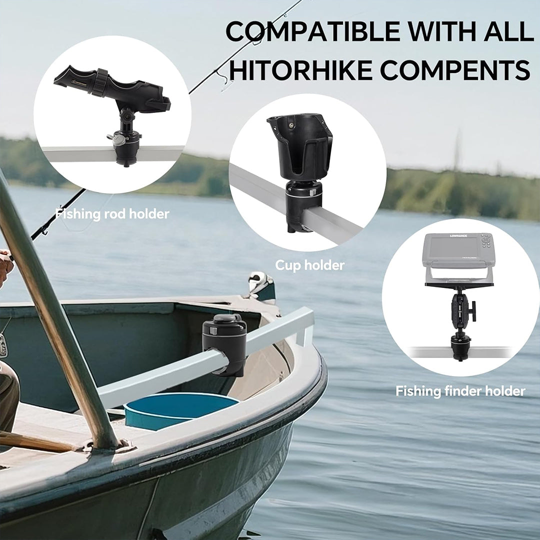 HITORHIKE Boat Fishing Accessories Square Round Rail Mounting Adapter