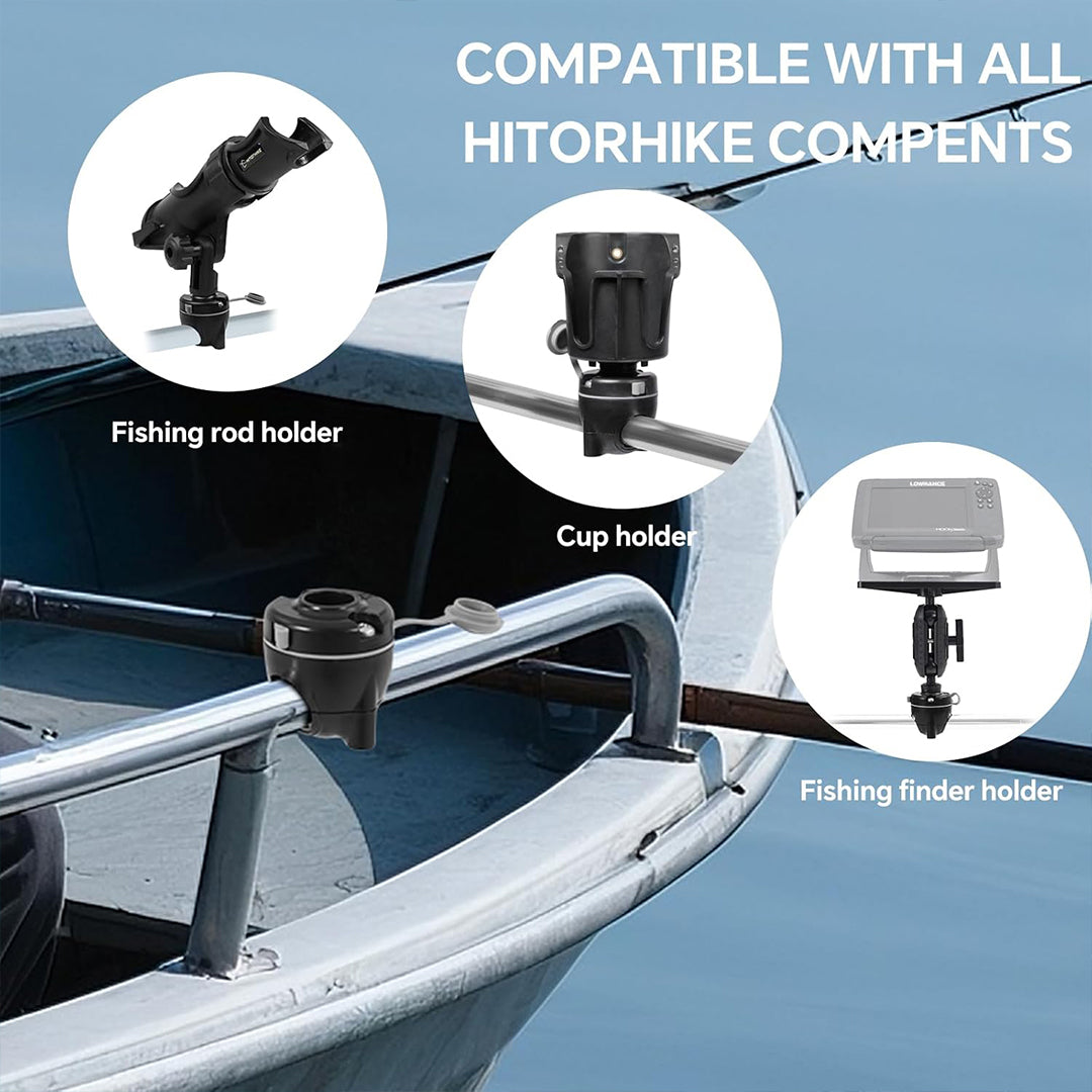 HITORHIKE Boat Fishing Accessories Round Rail Mounting Adapter