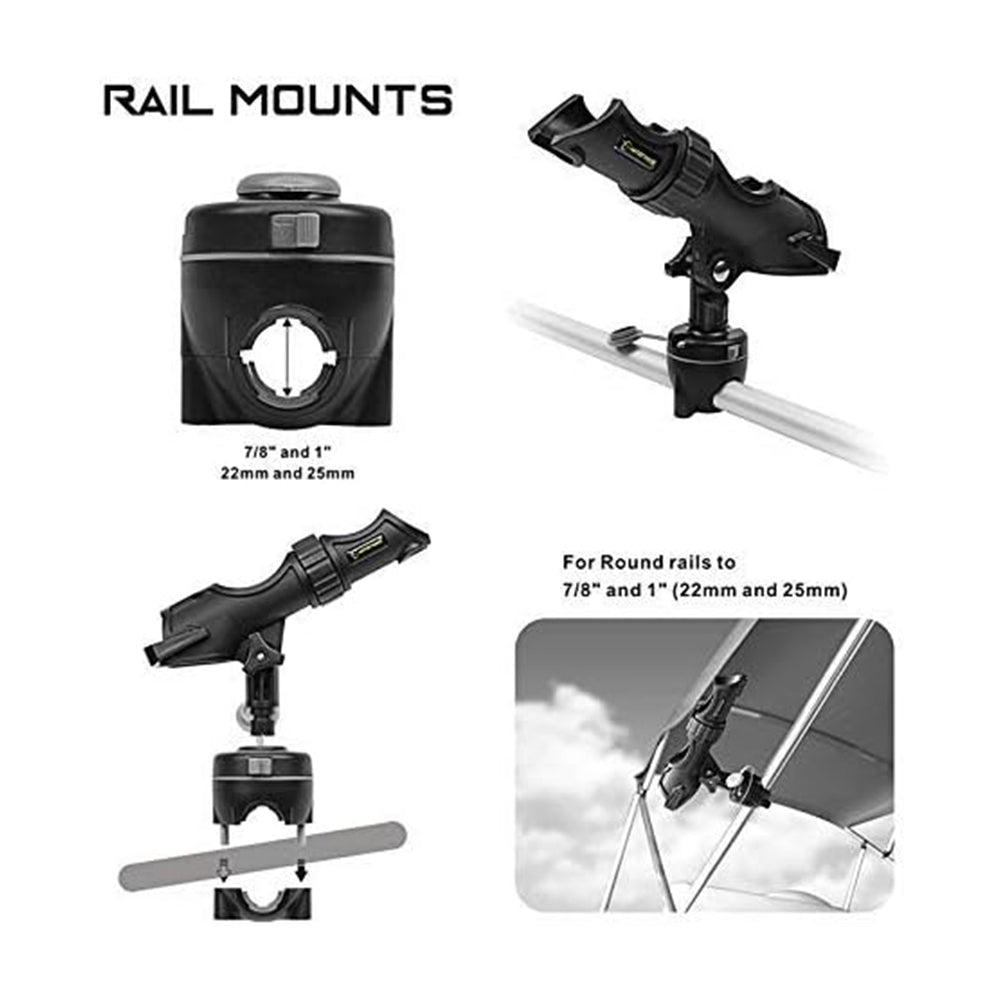 HITORHIKE Fishing Rod Holder Universal Fit Kit Allows for 360-degree Adjustment Kayak Fishing Boat Powerlock Rod Holder