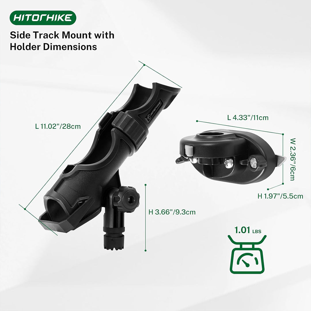HITORHIKE Fishing Rod Holder Universal Fit Kit Allows for 360-degree Adjustment Kayak Fishing Boat Powerlock Rod Holder