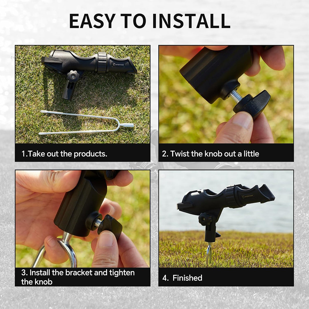 HITORHIKE Pro Fishing Rod Holder 2 PCS(Regular Style)