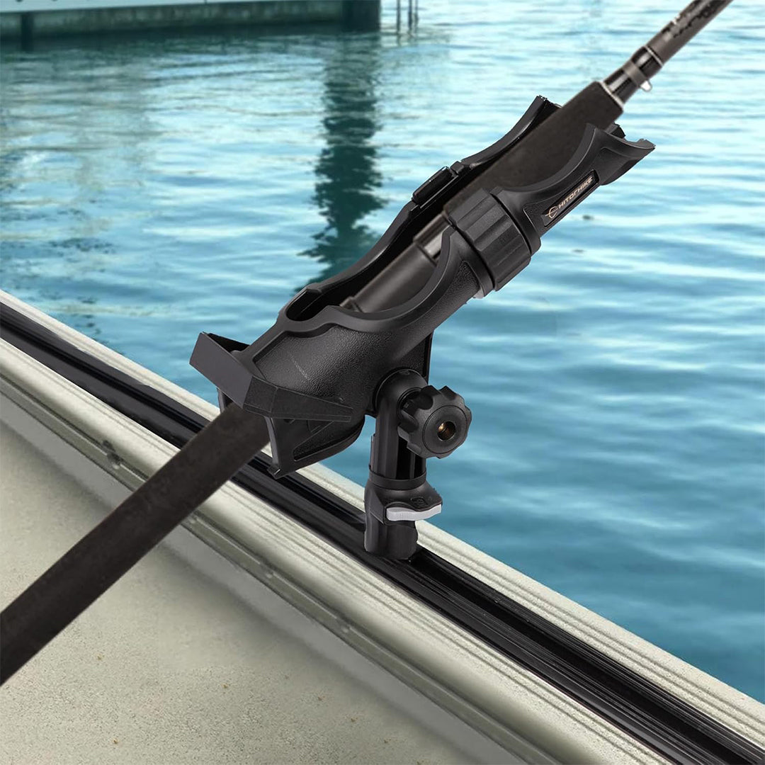 HITORHIKE 360° Mini Track Mount Fishing Rod Holder 1 PC