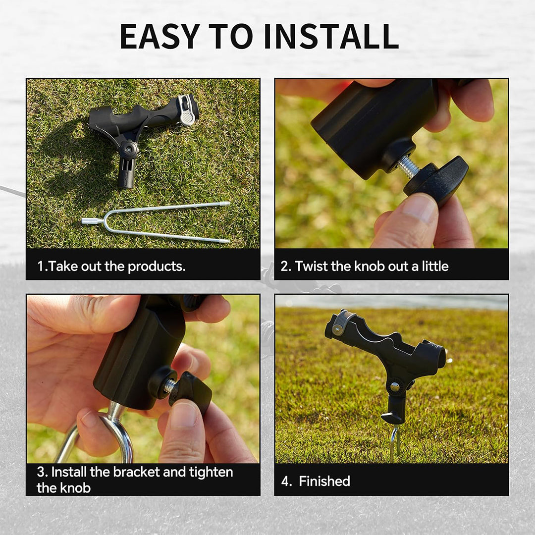 HITORHIKE Pro Fishing Rod Holder 2 PCS(Simple Style)