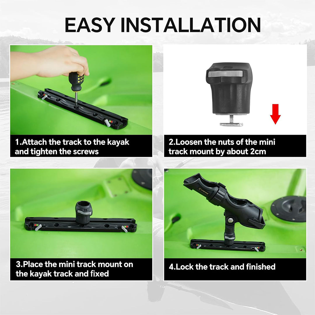 HITORHIKE Pro Kayak Fishing Track with Manual Lock 2 PCS