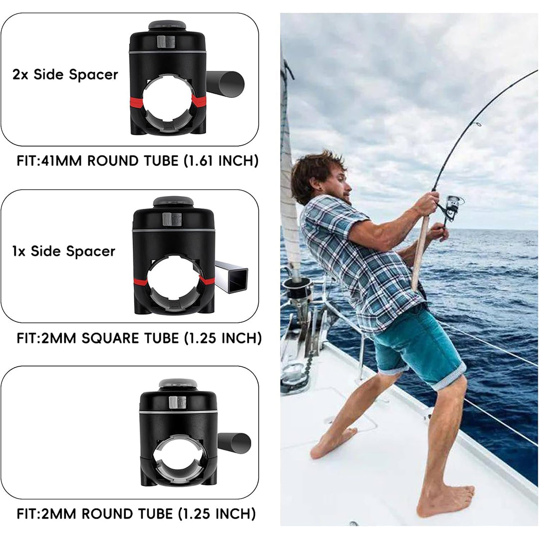 HITORHIKE Boat Fishing Accessories Square Round Rail Mounting Adapter