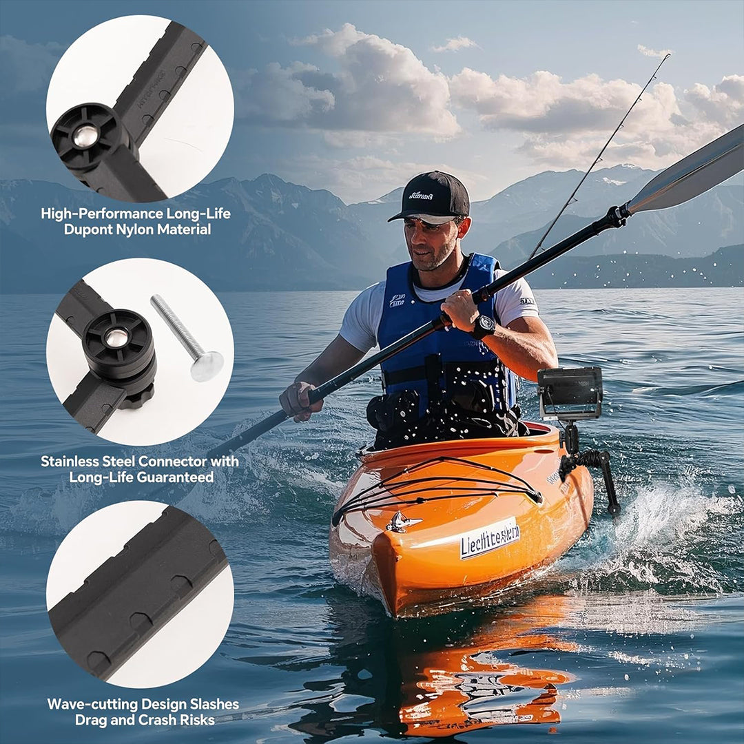 HITORHIKE Universal Fish Finder Side Track Mount Base Pro Max Set for Kayak(with Arms and Track)