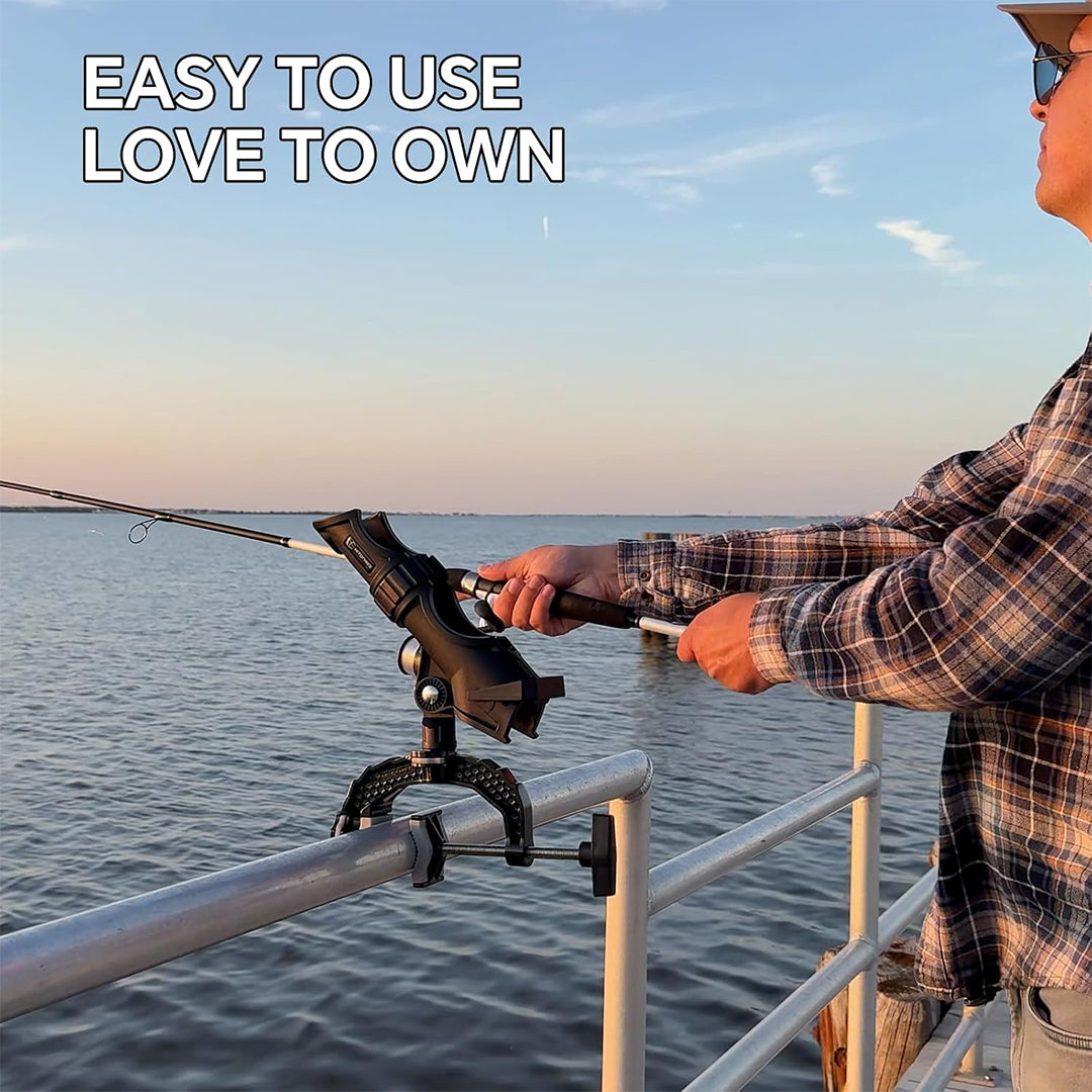 HITORHIKE Fishing Rod Holder with Aluminum Alloy Base 1 PC