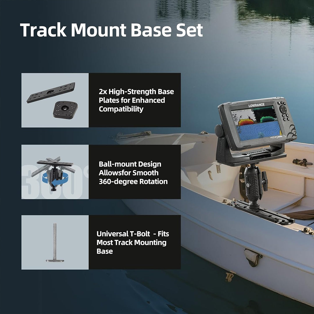 HITORHIKE Universal Fish Finder Track Mount Base Set for Kayak