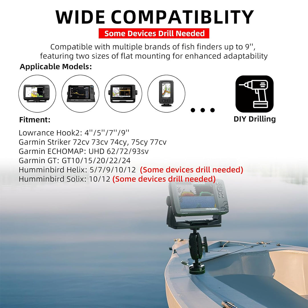 HITORHIKE Universal Fish Finder Basic Mount Set for Kayak