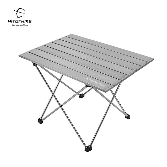 Hitorhike Camping Tables with Aluminum Table Top Ultralight Camp Table with Carry Bag