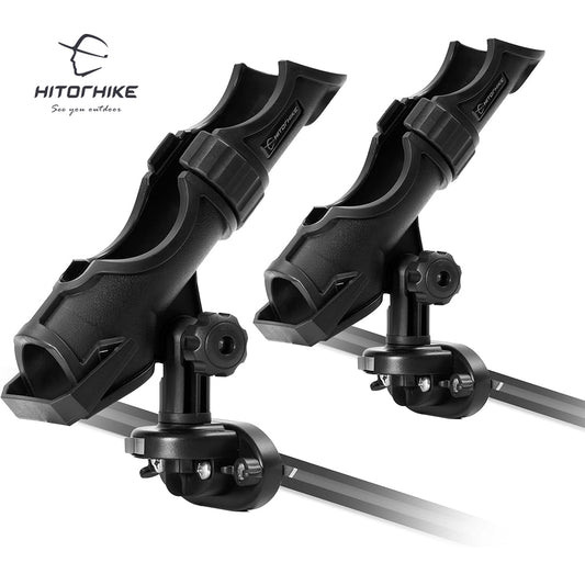HITORHIKE Fishing Rod Holder Universal Fit Kit Allows for 360-degree Adjustment Kayak Fishing Boat Powerlock Rod Holder