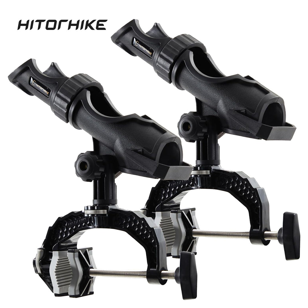 HITORHIKE Fishing Rod Holder with Aluminum Alloy Base 2 PCS