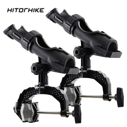 HITORHIKE Fishing Rod Holder with Aluminum Alloy Base 2 PCS