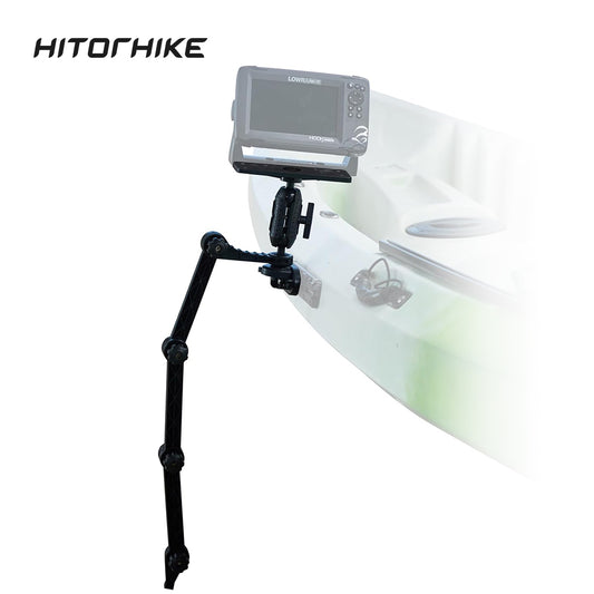HITORHIKE Universal Fish Finder Side Track Mount Base Pro Set for Kayak(with Arms)