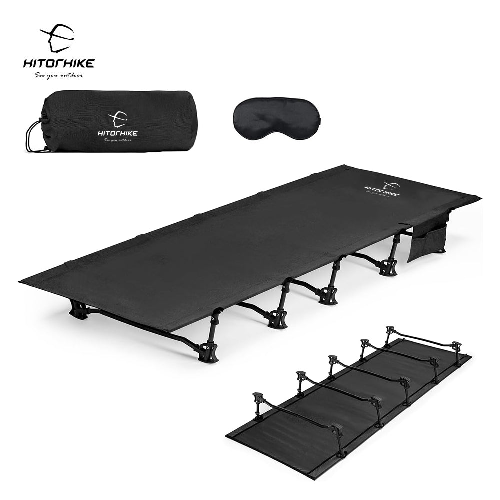 Hitorhike Camping Cot Compact Folding Cot Bed for Outdoor Backpacking Camping Cot Bed