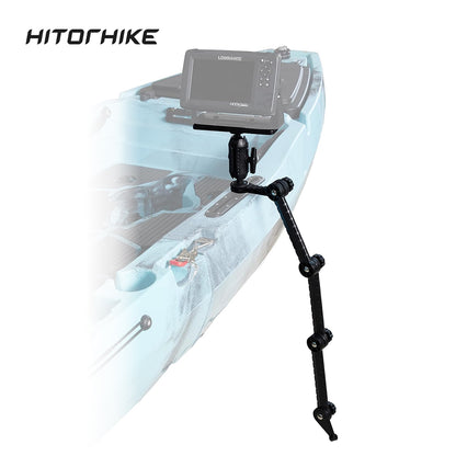 HITORHIKE Universal Fish Finder Track Mount Base Pro Set for Kayak(with Arms)