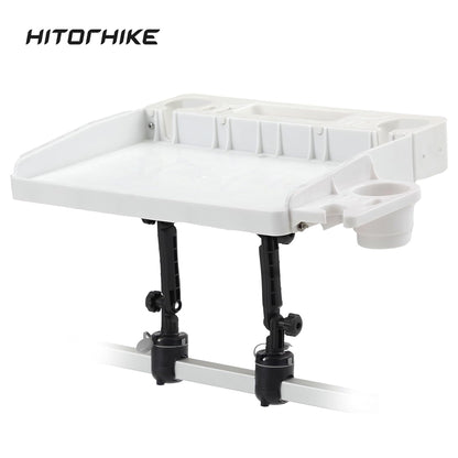 HITORHIKE Bait Board Set with Mounts & Extenders – White Cutting Board for Bass, Center Console, Pontoon Boats – Great for Fishing, Filleting, Outdoor Cooking