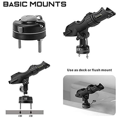 HITORHIKE Fishing Rod Holder Universal Fit Kit Allows for 360-degree Adjustment Kayak Fishing Boat Powerlock Rod Holder
