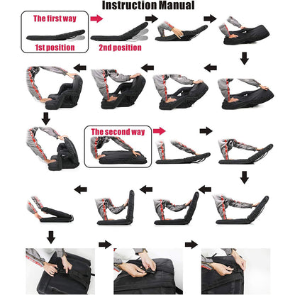 HITORHIKE Stadium Seat for Bleachers or Benches Portable Reclining Foldable Type Stadium Seat Chair with Padded Cushion Chair Back and Armrest Support