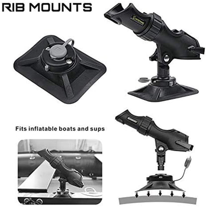 HITORHIKE Fishing Rod Holder Universal Fit Kit Allows for 360-degree Adjustment Kayak Fishing Boat Powerlock Rod Holder