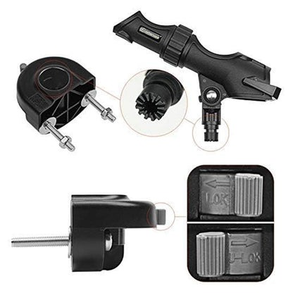 HITORHIKE Fishing Rod Holder Universal Fit Kit Allows for 360-degree Adjustment Kayak Fishing Boat Powerlock Rod Holder