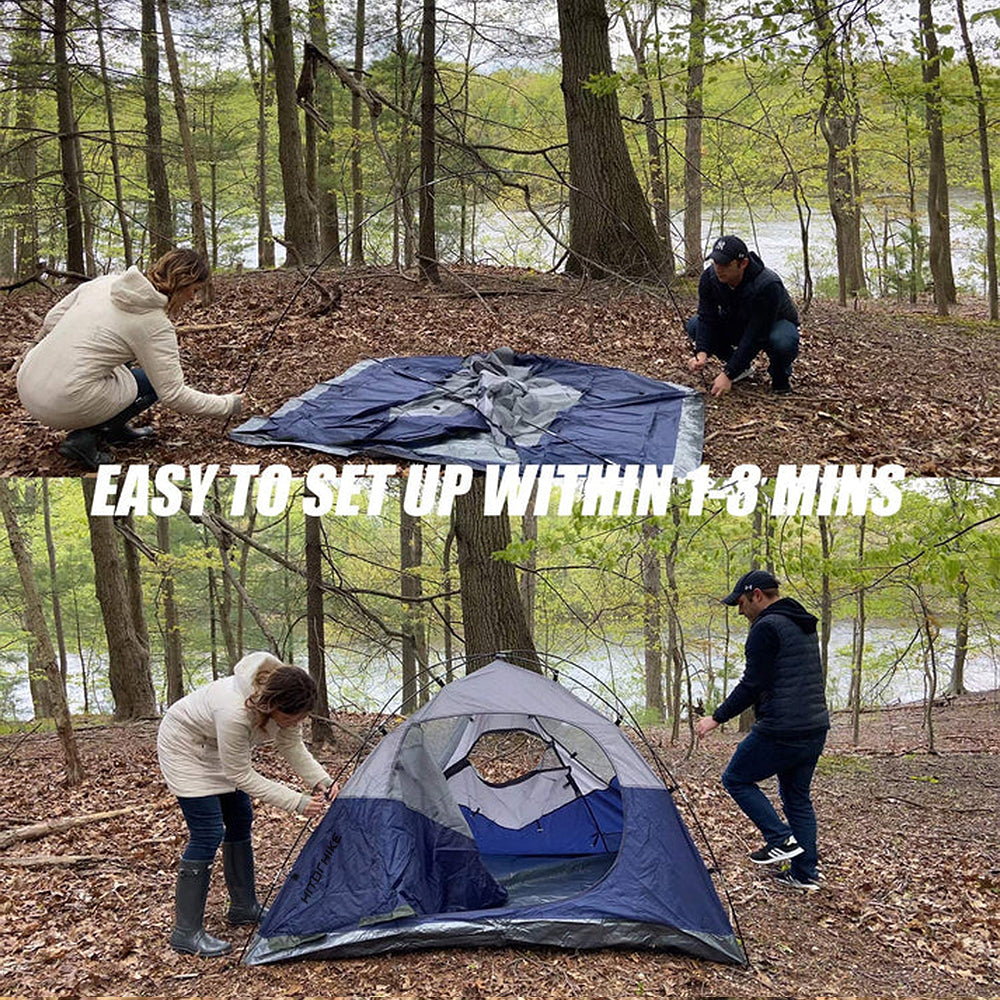 Hitorhike Camping Tent 2-3 Person Tent Ultralight Easy Set Up and Carry Family Tent Backpacking Tent for Camping, Hiking, Outdoor Festivals, Car Trip