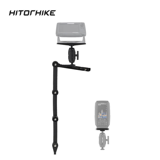 HITORHIKE Universal Fish Finder Track Mount Base Pro Max Set for Kayak(with Arms and Track)