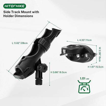HITORHIKE Fishing Rod Holder Universal Fit Kit Allows for 360-degree Adjustment Kayak Fishing Boat Powerlock Rod Holder