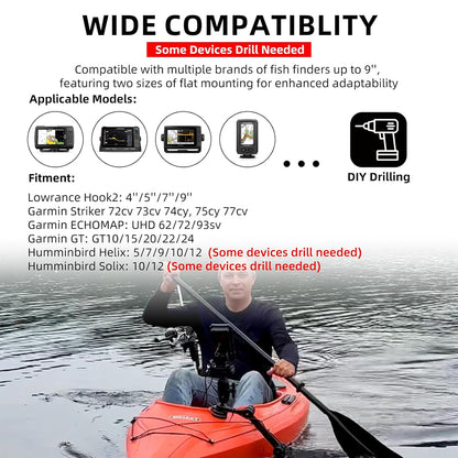 HITORHIKE Universal Fish Finder Basic Mount Pro Set for Kayak(with Arms)