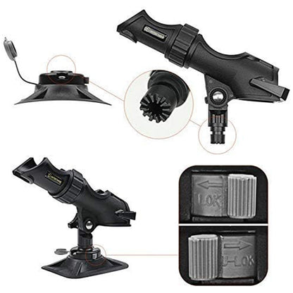 HITORHIKE Fishing Rod Holder Universal Fit Kit Allows for 360-degree Adjustment Kayak Fishing Boat Powerlock Rod Holder