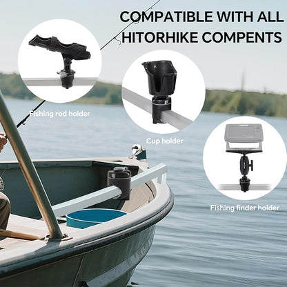 HITORHIKE Boat Fishing Accessories Square Round Rail Mounting Adapter