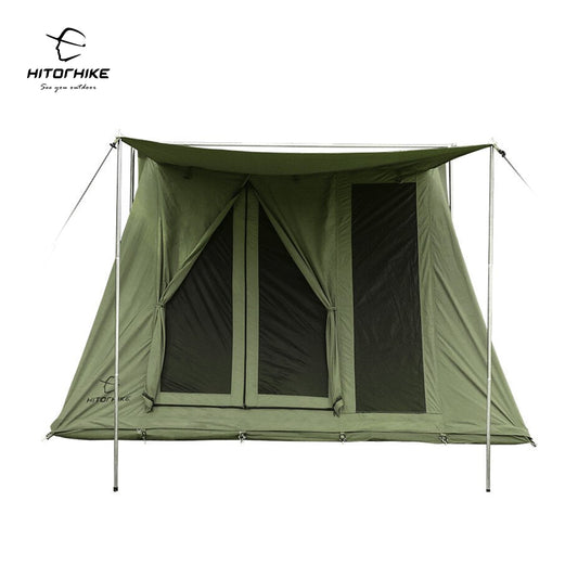 Hitorhike new arrival glamping waterproof cotton canvas tent spring camping tent outdoor