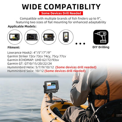 HITORHIKE Universal Fish Finder RIB Mount Set for Kayak