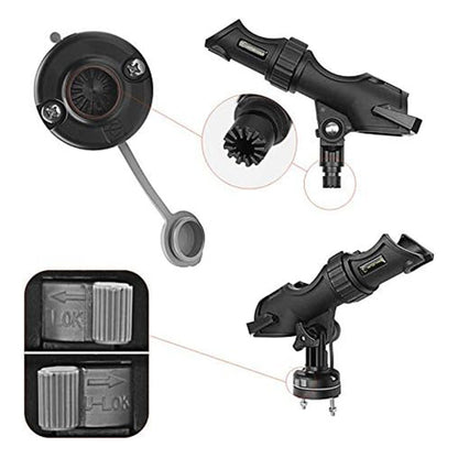 HITORHIKE Fishing Rod Holder Universal Fit Kit Allows for 360-degree Adjustment Kayak Fishing Boat Powerlock Rod Holder