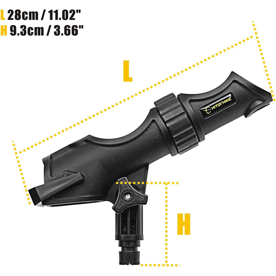 HITORHIKE Fishing Rod Holder Universal Fit Kit Allows for 360-degree Adjustment Kayak Fishing Boat Powerlock Rod Holder