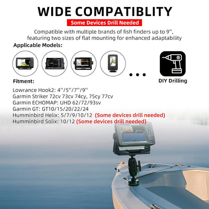 HITORHIKE Universal Fish Finder Basic Mount Set for Kayak