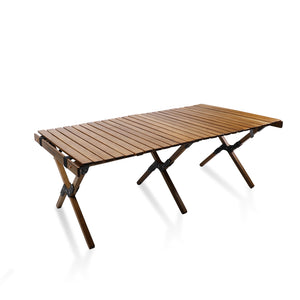 Hitorhike Folding Wood Table Portable Camping Table for Outdoor/Indoor Picnic,Travel,Beach,Camp,BBQ,Backyard
