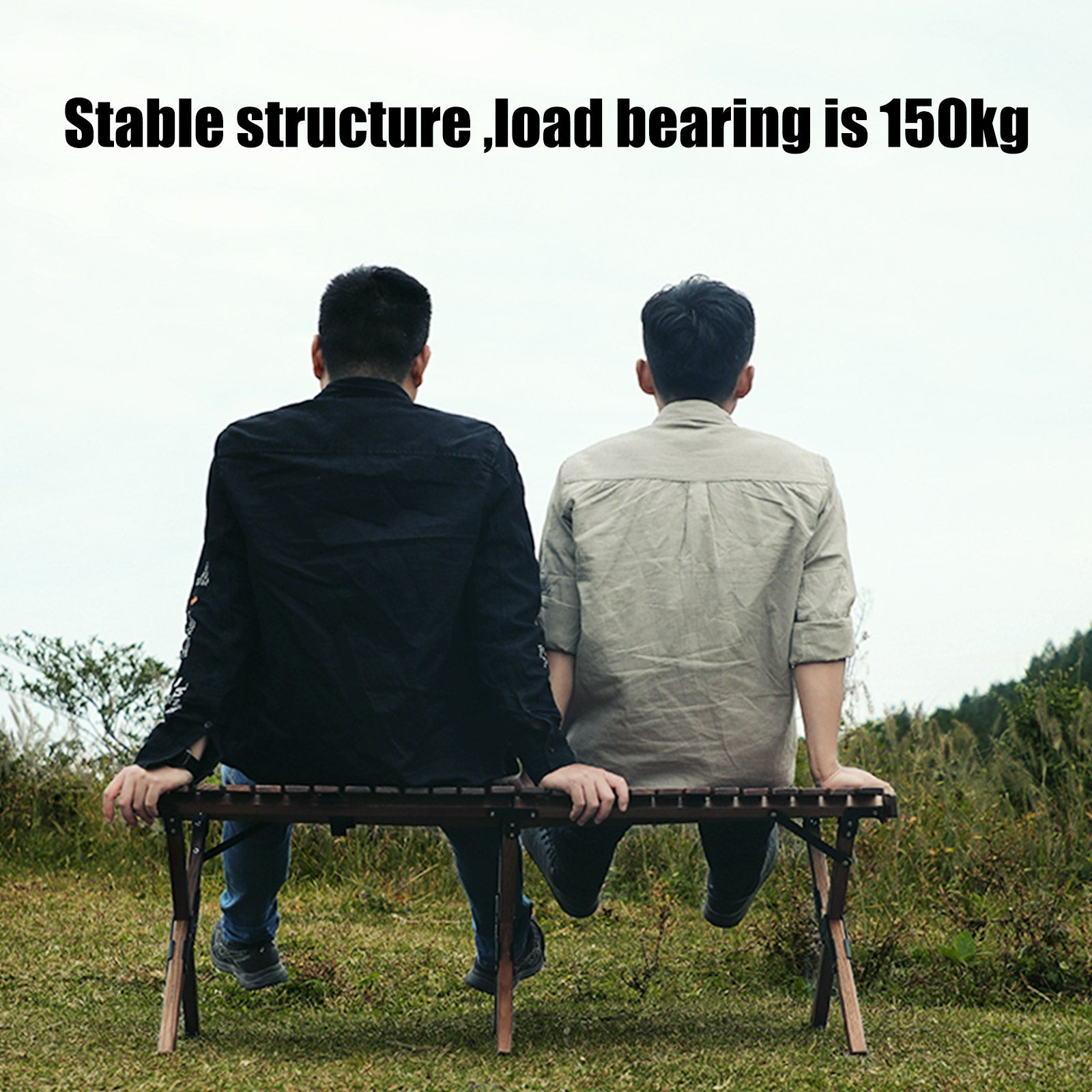 Hitorhike Folding Wood Table Portable Camping Table for Outdoor/Indoor Picnic,Travel,Beach,Camp,BBQ,Backyard