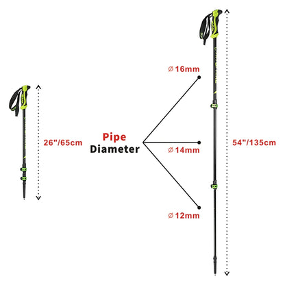 Hitorhike Pair/2pcs 7075 Trekking Poles Nordic Walking Poles 7075 Trekking Stick Alpenstock Walking Stick For Tourism